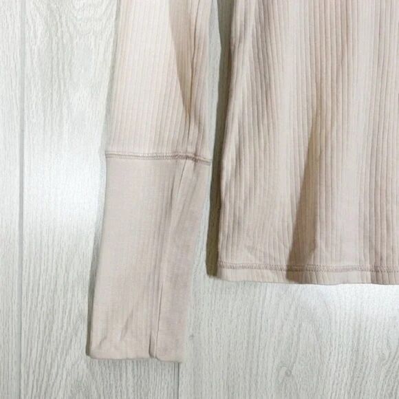 Free People Intimately | Light Pink The Rickie Top Mock Neck Ribbed Long Sleeve - Picture 5 of 6
